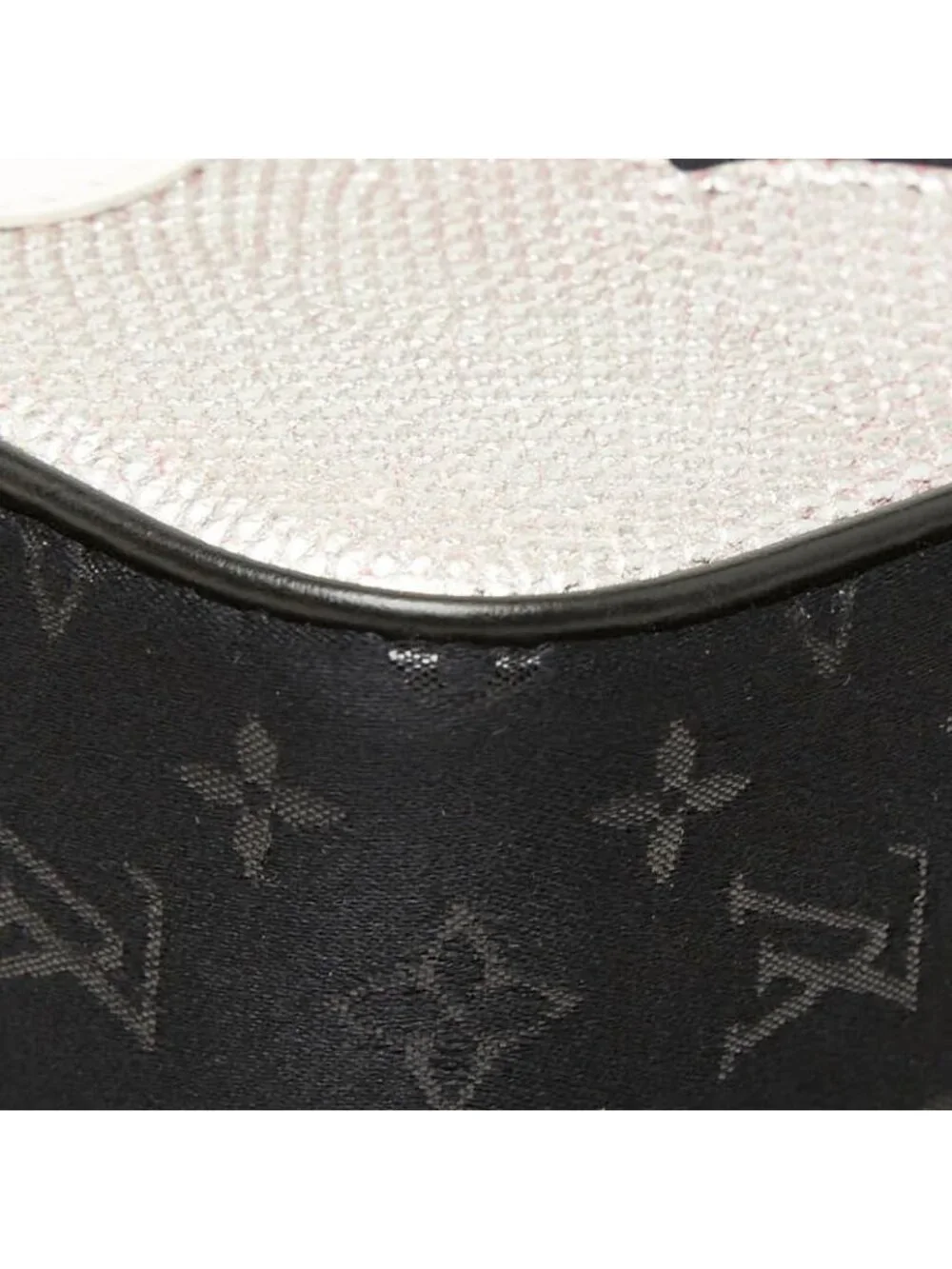 Louis Vuitton Monogram Satin Pochette Kondouffe Shoulder Bag Black
